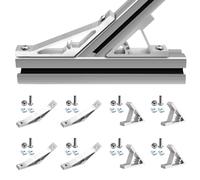 iMetrx 8 Pcs 2020 45 and 135 Degree Angle Corner Bracket Silver 2020 Extrusion Hardware T-Slot V-Slot Accessories with Screws and Nuts for 20x20 Aluminum Extrusion Connector 3D Printer Accessories