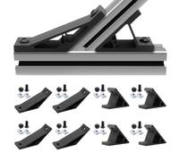 iMetrx 8 Pcs 4040 45 and 135 Degree Angle Corner Bracket Black 4040 Extrusion Hardware T-Slot V-Slot Accessories with Screws and Nuts for 40x40 Aluminum Extrusion Connector 3D Printer Accessories