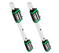 iMetrx HGR20 Linear Guide Rail Kit - 2 Pcs 400mm Rails + 4 Pcs HGH20CA Bearing Blocks High Precision, Anti-Rust for 3D Printers, CNC Routers, Lathes & DIY Automated Machines