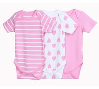IMFAA Baby Bodysuits - Unisex Short Sleeve 100% Cotton Vests - Pack of 3 - Soft & Breathable Fabric - Easy Change Snap Closures - Newborn to 24 M (Col-20 Pack-3, 6-9 M)