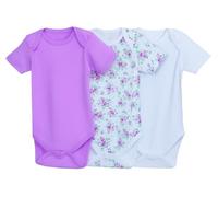 IMFAA Baby Bodysuits - Unisex Short Sleeve 100% Cotton Vests - Pack of 3 - Soft & Breathable Fabric - Easy Change Snap Closures - Newborn to 24 M (Col-19 Pack-3, 6-9 M)