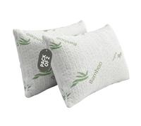 IMFAA Bamboo Pillow Protector - Soft and Comfortable Microfiber Pillowcase Protectors - Ant-Allergy and Breathable Pillow Cover (2 x Bamboo - Zipped)