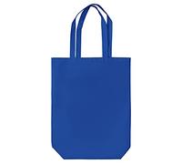 IMFAA Heavy Duty 100% Cotton Canvas Reusable Strong Shoulder/Hand Tote Shopping Bags (Pack-5, Blue)