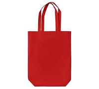 IMFAA Heavy Duty 100% Cotton Canvas Reusable Strong Shoulder/Hand Tote Shopping Bags (Pack-5, Red)