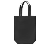 IMFAA Heavy Duty 10oz X-Large (50x40x10) Cm 100% Cotton Canvas Reusable Shoulder/Hand Tote Shopping Bags. (Black, 100)