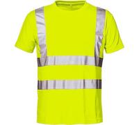 IMFAA Hi Viz High Visibilty T-Shirts Short Sleeve Workwear Security Safety Reflective Tape Shirts Tops Yellow Orange Navy(Yellow,XXL)