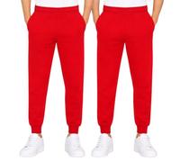 IMFAA Kids School Joggers - Boys & Girls Fleece Tracksuit Bottoms, Elastic Waist Cuffed PE Jog Pants for Sports