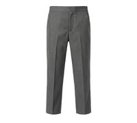 IMFAA Kids School Uniform Trousers/Pants -Pull-On Adjustable Elastic Waist - Grey & Black - No Zip or Hook (UK, Age, 6-7Y, Grey P-1)