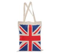 IMFAA Large 100% Cotton Canvas Reusable Shoulder/Hand Tote Shopping Bags in different design (union Jack Flag, 25)