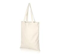 IMFAA Large 100% Cotton Canvas Reusable Shoulder/Hand Tote Shopping Bags in different designs (Natural, 1)