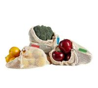 IMFAA Mesh/Produce Reusable Cotton Drawstring Grocery, Vegetable Storage Bags(3, Small(20x30) Cm)