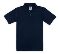 IMFAA Navy Pack of 2 Kids Boys and Girls School Uniform Polo Plain Short Sleeve Tops Shirts Outdoor Gym Sports Wear (Navy 4 Years)