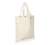 IMFAA Pack 5 Small (30x30) Cm 100% Cotton Canvas Reusable Tote Shopping/Kids Party Bags for Printing and Painting in Natural-Colour (Natural, 5)
