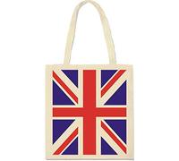 IMFAA Pack of 10 Premium Quality Long Lasting 100% Cotton Canvas Tote Reusable Shopping Bags Ideal for Printing and Embroidery (U-Jack, 50x40x60)