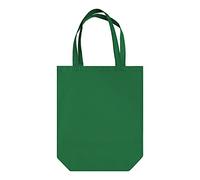 IMFAA Plain Heavy Duty (50x40x10) with 10 Cm bottom Gusset 100% Cotton Canvas Reusable Strong Shoulder/Hand Tote Shopping Bags (Pack-5, Green)