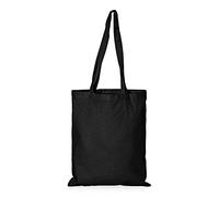 IMFAA Plain Tote Medium(40x36+60) Cm 100% Cotton Canvas Reusable Shoulder/Hand Tote Shopping Bags. (Pack-5, Black)