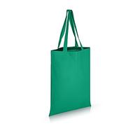 IMFAA Plain Tote Medium(40x36+60) Cm 100% Cotton Canvas Reusable Shoulder/Hand Tote Shopping Bags. (Pack-5, Green)