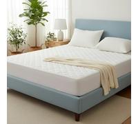 IMFAA Quilted Super king Mattress Protector & Mattress Topper, Soft Breathable Quilted Pad, Extra Deep 30cm Fitted Stretch Skirt, Anti-Allergy Noiseless Bed Cover, Machine Washable (182x200+30) Cm