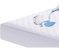 IMFAA Quilted Waterproof Extra Deep 40Cm Elastic Skirt Mattress Protector/Mattress Cover Anti Allergy and Breathable (2xPack Single(90x190+40) Cm)