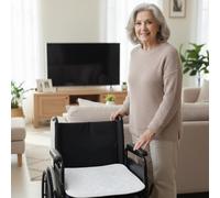 IMFAA Reusable Incontinence Bed Pad - Washable Waterproof Underpad for Adults, Kids & Pets | Ultra Absorbent, Soft, Leakproof Bed Protection (White, Wheel Chair(55x50))