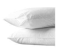 IMFAA Terry Waterproof Zipped Pillow Protector Pack of 2 - Soft and Comfortable Pillowcase Protectors - Ant-Allergy and Breathable Pillow Cover. (2 x Terry - Zipped)