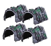 imFreienawn 4pcs Railway Train Tunnel, 7" Realistic Model Train Scenery Tunnel, Simulation Railway Cave Car, Plastic Mountain Model Accessories, Playing Gifts Accessories