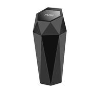 imFreienawn Car Trash Can With Lid, Car Trash Diamond Design Leakproof Vehicle Bin, Mini Garbage Bin For Automotive Home Office Bedroom (Black)