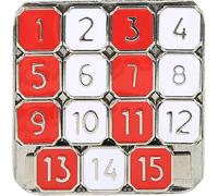 imFreienawn Number Slide Puzzle, 3 x 3 15 Grids Metal Number Sliding Puzzle, Fun Kids Slide Games, Creative Educational & Learning Toys Gifts for Kids, Adults
