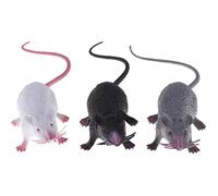 imFreienawn Plastic Realistic Rats Fake Mouse, Halloween Tricks Pranks Props Toy 3PCS
