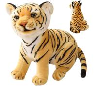 imFreienawn Tiger Stuffed Animal Cute Cartoon Simulation Stuffed Tiger 10.6 Inch Plush Soft & Comfortable Tigger Animal Gift for Children Boys Girls, Yellow