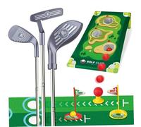 imFreienawn Toddler Golf Set Garden Plastic Kids Golf Set with Mat 3 Tee 9 Balls 3 Practice Holes Clubs Outdoor Indoor Games for Boys Girls Sports Toy Gifts Toddler Clubs