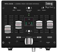 IMG stage line MPX-20USB, 3-channel stereo DJ mixing console with USB interface, black