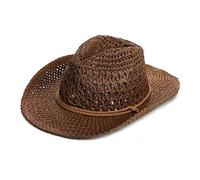 IMGASDCSD Hat Straw Cowboy Hat For Men Women Summer Fishing Sun Hat Outdoor Activities Multicolor(Coffee)
