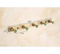 IMGASDCSD Self Adhesive Hooks，Coat Hooks， Copper Nail Mounted Wall Hooks for Coat Robe Towel Pack of 6 One Size(5 Hooks)