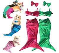 Imgjsx Mermaid Costume for Cats, Mermaid Tail Pet Costume, Mermaid Tail for Cats, Adorable Fishtail Outfit for Cats and Small Dogs, Creative Funny