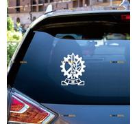 IMI Israel Military Industries Sticker Decal Vinyl Jew Jewish - 2 Pack White 10.2cm - for Car Boat Laptop Cup No Background Die-Cut