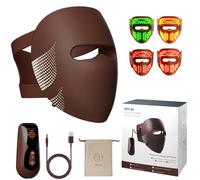 IMICHI Silicone LED Face Masks Light Therapy, 320 Pieces LEDs 4 Colours Light Therapy Mask for Anti-Ageing, Rejuvenation, Firming, Red Light Mask Face for All Skin Types