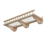 IMIDIA All Solid Wood Cat Shelves and Perches for Wall, Villa Cat Nest, Hammock, Space Capsule Various Free Combination Cat Playground (Size : Long transparent plank road)