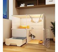 IMIDIA Cat Crate, Cat Cages Indoor Large With Litter Box 2-Tier, DIY Cat Enclosure Detachable Large Exercise Place Ideal for 1-2 Cat (Size : 75x39x73)