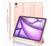 iMieet iPad Air 11 Inch Case M2 2024, iPad Air 5th/4th Generation Case 2022/2020 10.9 Inch with Pencil Holder, Trifold Stand Smart Case(Bisque)