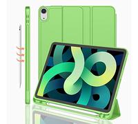 iMieet iPad Air 11 Inch Case M4/M3/M2(2026/2025/2024), iPad Air 5th/4th Generation Case 2022/2020 10.9 Inch with Pencil Holder,Trifold Stand Smart Case with Soft TPU Back(Grass Green)