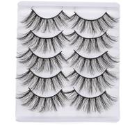 IMIKEYA 1 Box Black Synthetic Fiber False Eyelash Extensions for Women, Natural-looking and Fashionable DIY Fake Eyelashes, Easy to Apply and Remove, for DIY at Home