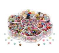IMIKEYA 1 Box of Abs Flatback Imitation Half Pearls for Crafting Assorted Colours, Hard and Easy to Remove, for DIY Nails and Daily Life Decorations