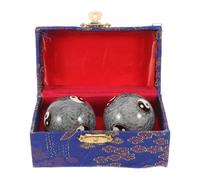 IMIKEYA 1 Pair Baoding Balls 42Mm Gray Yin Yang Chinese Massage Exercise Balls for Hand Strength Training and Stress Relief Fitness Handballs for Meditation and Coordination