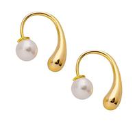 IMIKEYA 1 Pair Elegant Pearl Earrings for Women Stylish Lightweight Comfortable Studs for Friends Loved Ones Gold Plated Fashion Jewelry