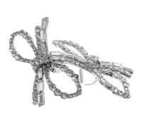 IMIKEYA 1 Pair Elegant Rhinestone Shoe Clips Crystal Bow Shoe Buckles for Weddings Proms and Banquets for Heels Flats and Boots Durable and Comfortable to Wear for Her