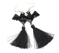 IMIKEYA 1 Pair Halloween Tassel Bat Earrings for Women Dangle Wing Earrings for Parties Cosplay and Special Occasions Statement Jewelry for Teens and Adults