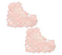IMIKEYA 1 Pair Rose Quartz Heart-Shaped Eye Mask Natural Quartz Cooling Eye Shade for Rest and Sleeping Cold Compress for Salon and Spa Use