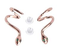 IMIKEYA 1 Pair Silver Snake Shaped Earrings for Women, Delicate and Comfortable to Wear Studs, for Holiday and Wedding Ceremony Accessories