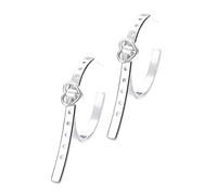 IMIKEYA 1 Pair Stylish Vintage Belt Buckle Earrings for Women Retro Love Heart Design Creative Ear Accessories for Parties and Casual Wear Unique Photography Props